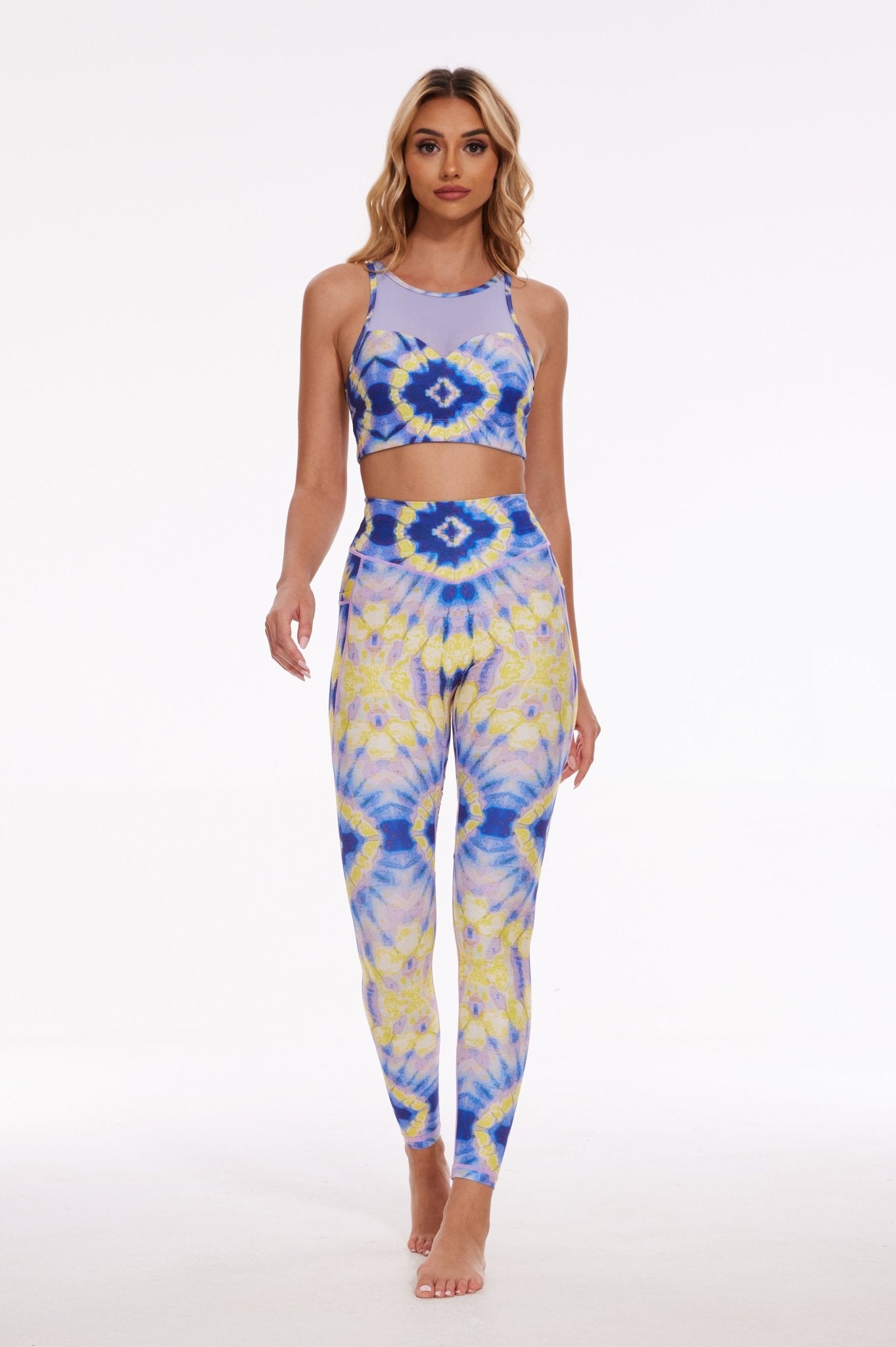 Abstract Dip - Dye High - waisted Leggings - MYSILVERWIND