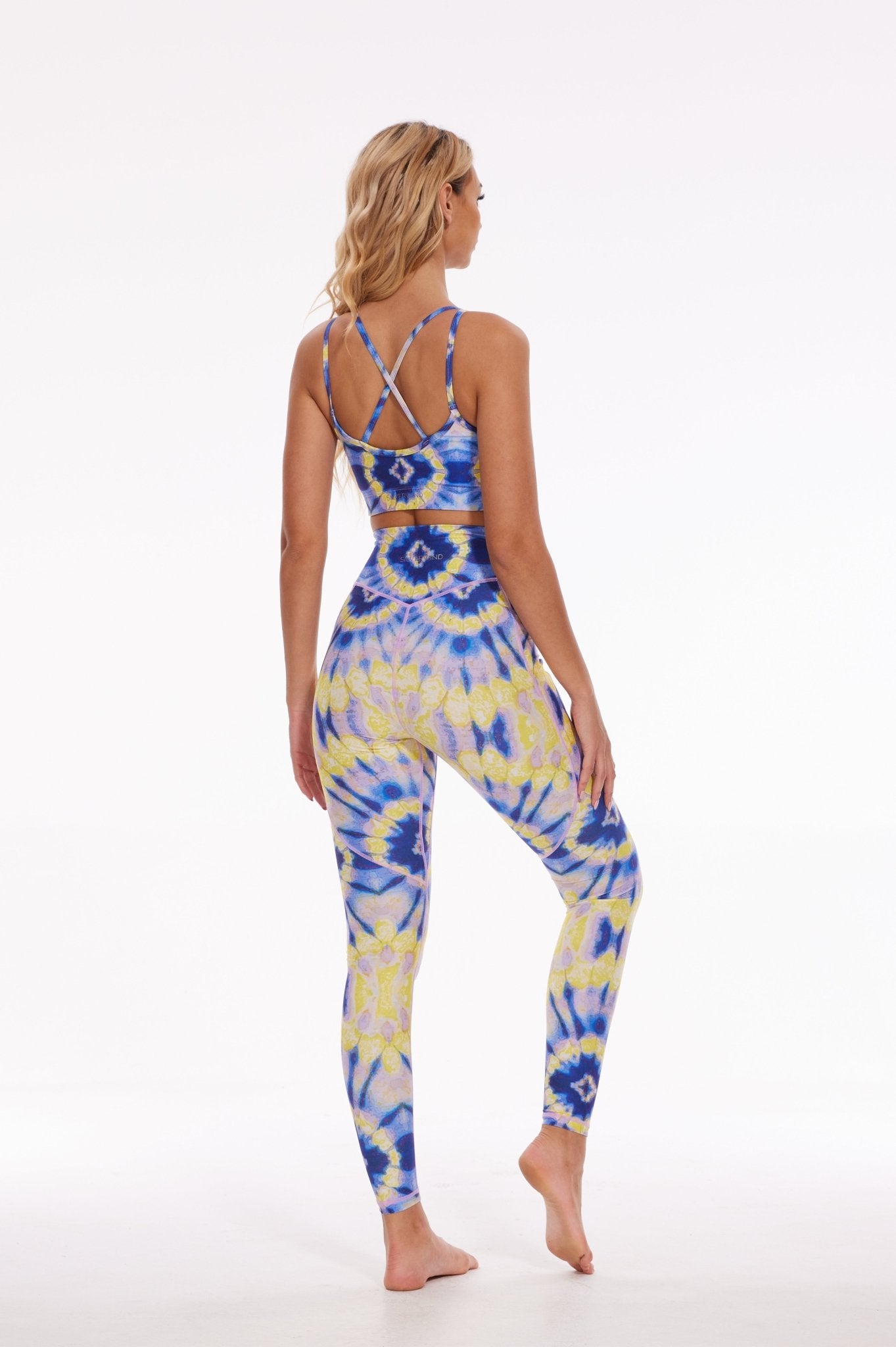 Abstract Dip - Dye High - waisted Leggings - MYSILVERWIND