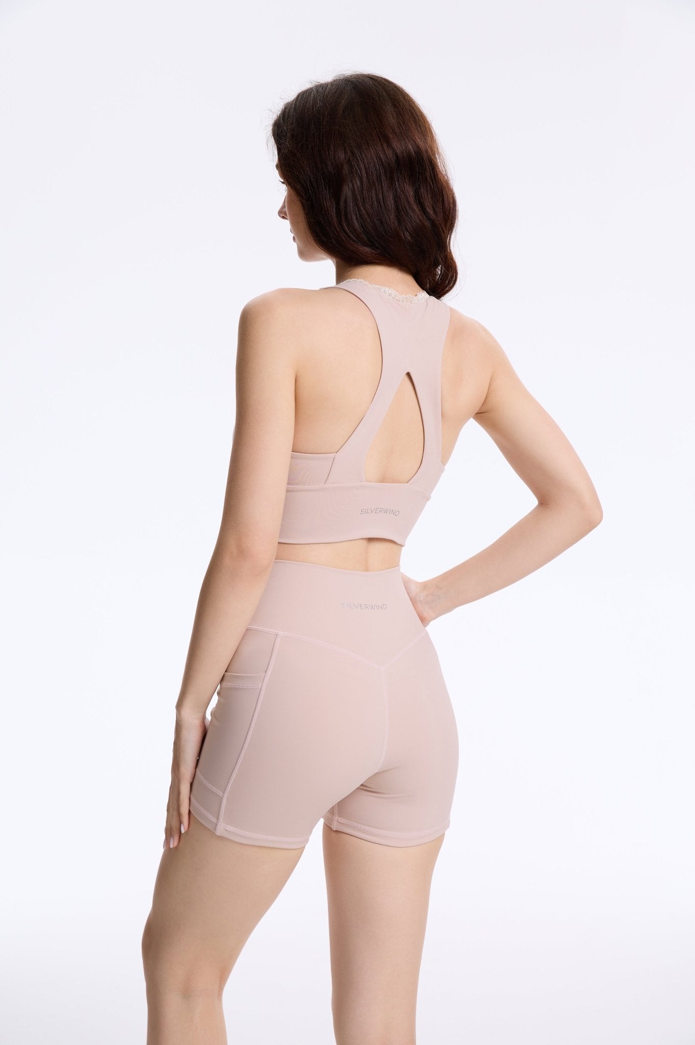 AirEase High - waisted Shorts with Pockets - Light Pink - MYSILVERWIND