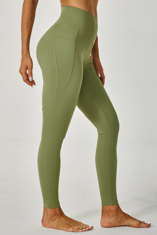 Airflow High - waisted Leggings with Pockets - Light Green - MYSILVERWIND