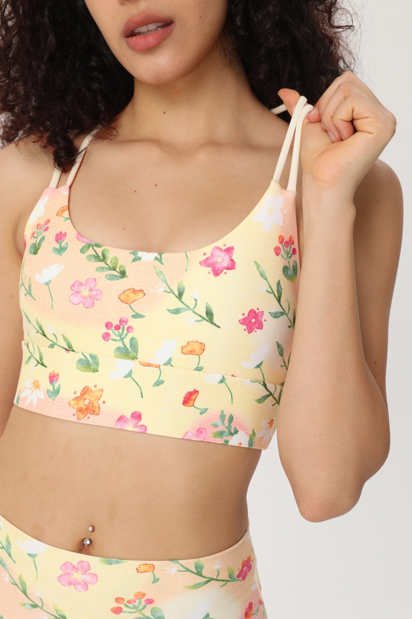 Blossom Strappy Sports Bra - MYSILVERWIND