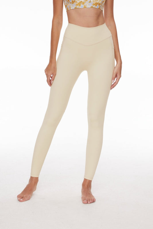 ButterySoft High - waisted leggings - Ivory White - MYSILVERWIND