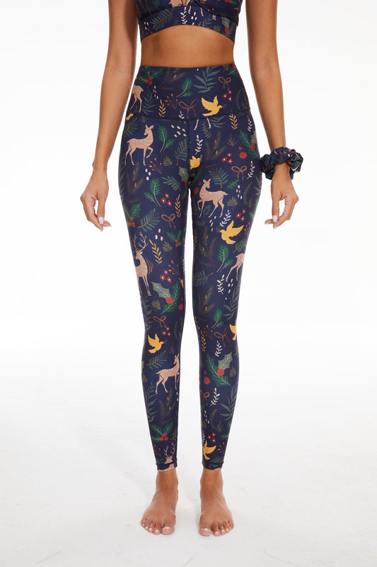 Christmas Feast High - waisted Leggings - MYSILVERWIND