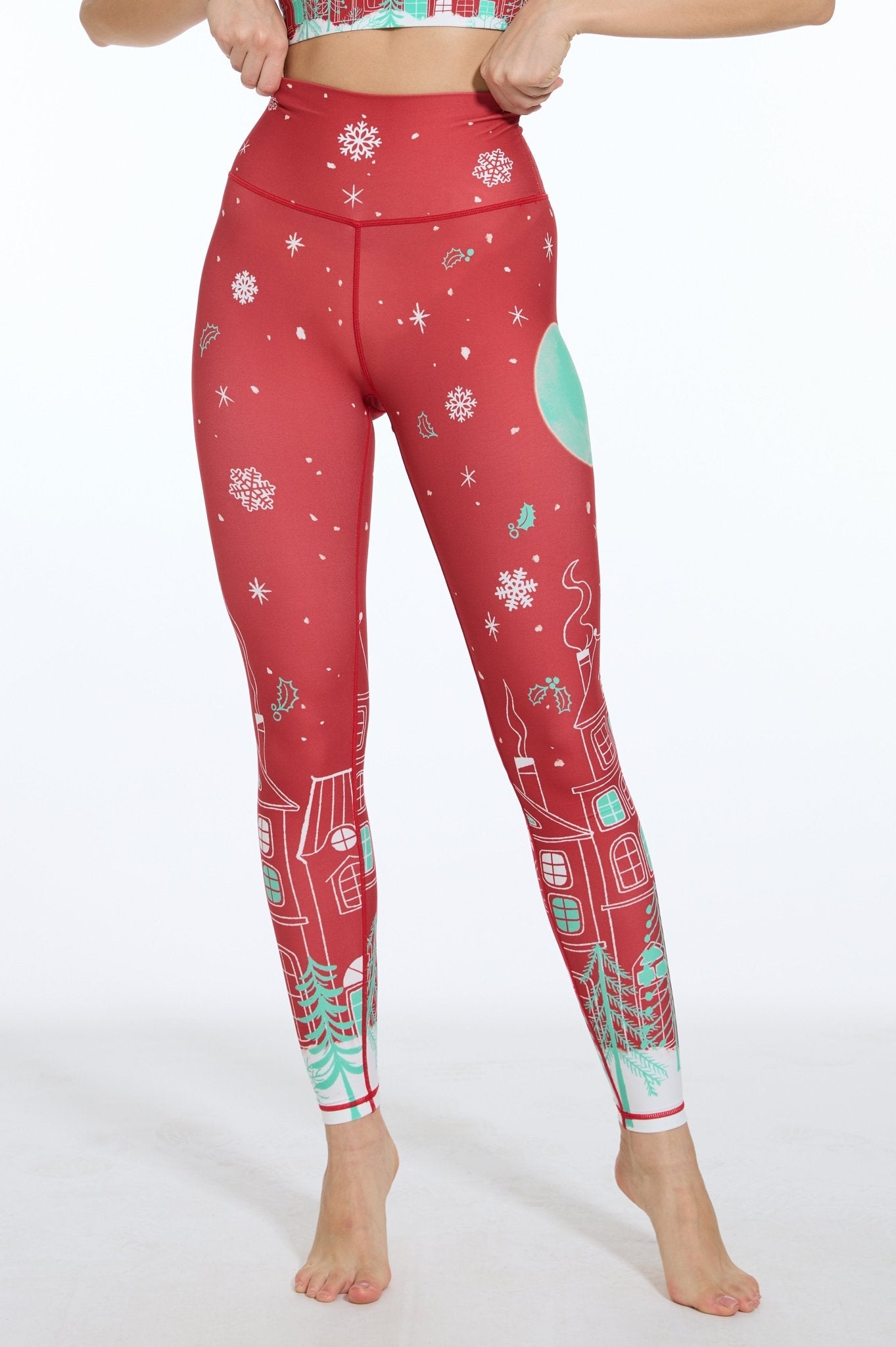 Christmas Glow Night High - waisted Leggings - MYSILVERWIND