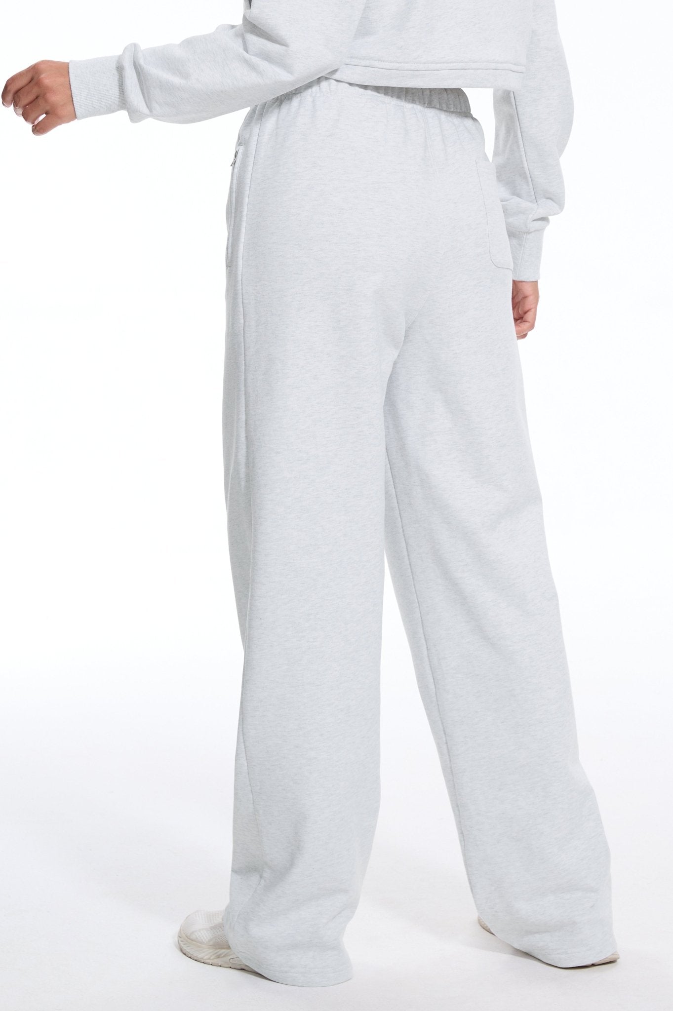 Cozy Double Wasited Joggers SweatPants - Light Grey - MYSILVERWIND