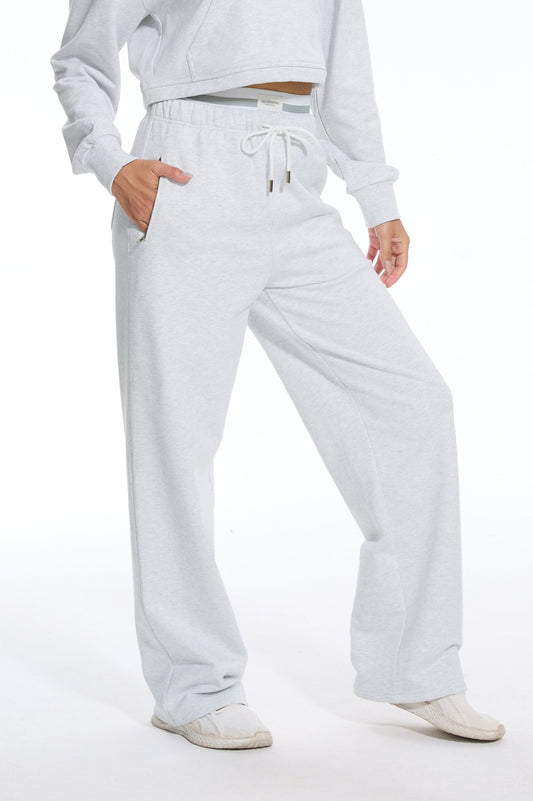 Cozy Double Wasited Joggers SweatPants - Light Grey - MYSILVERWIND