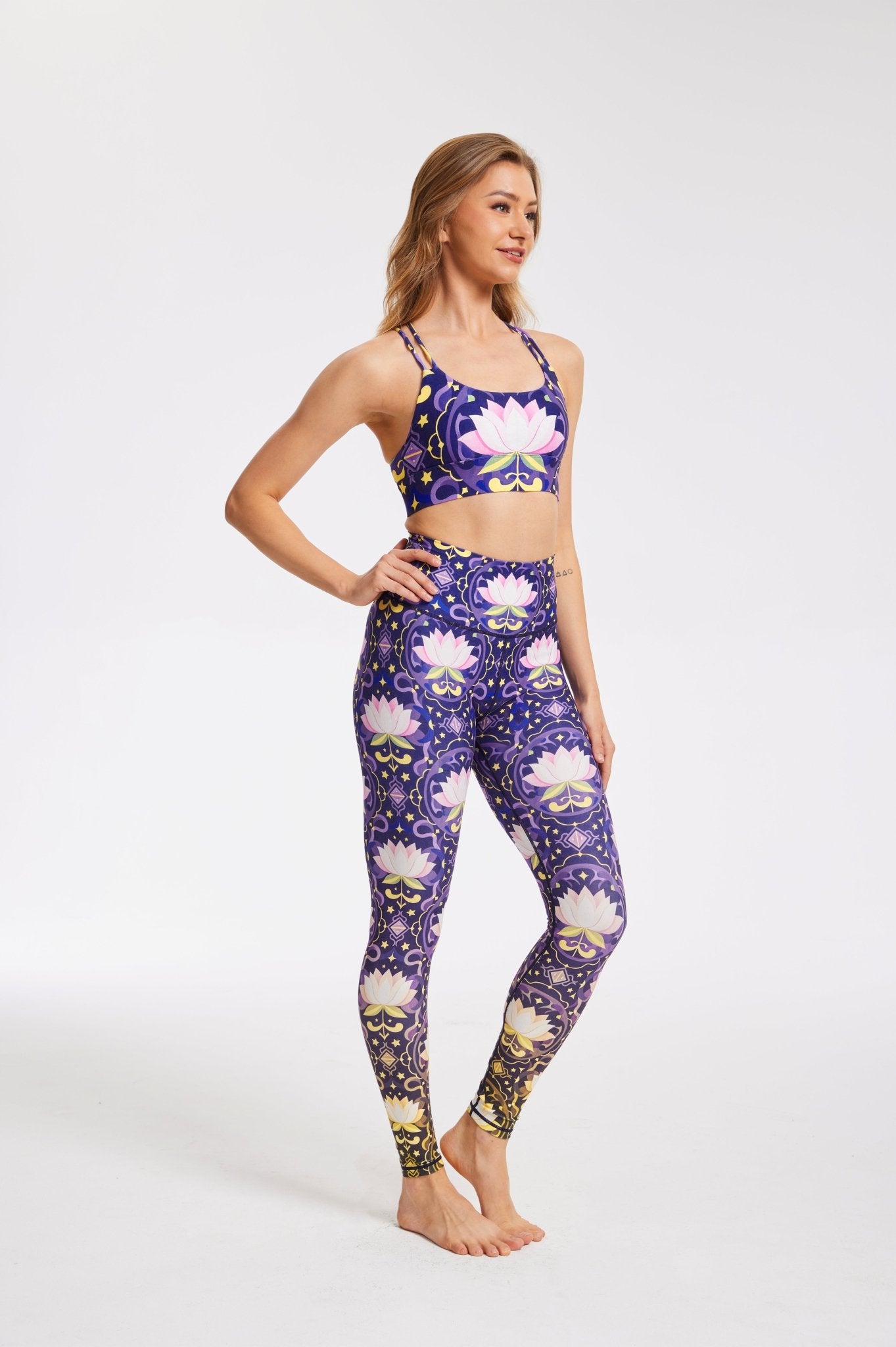 Divine Lotus High - Waisted Leggings - MYSILVERWIND