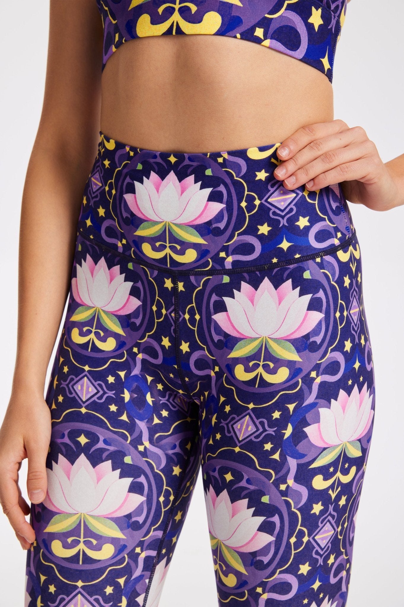 Divine Lotus High - Waisted Leggings - MYSILVERWIND