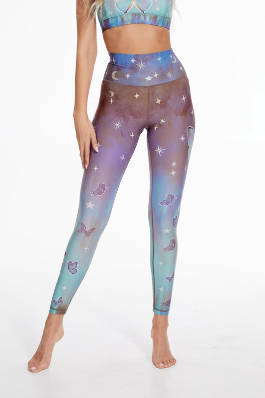 Dreamy Flight High - Waisted Leggings - MYSILVERWIND