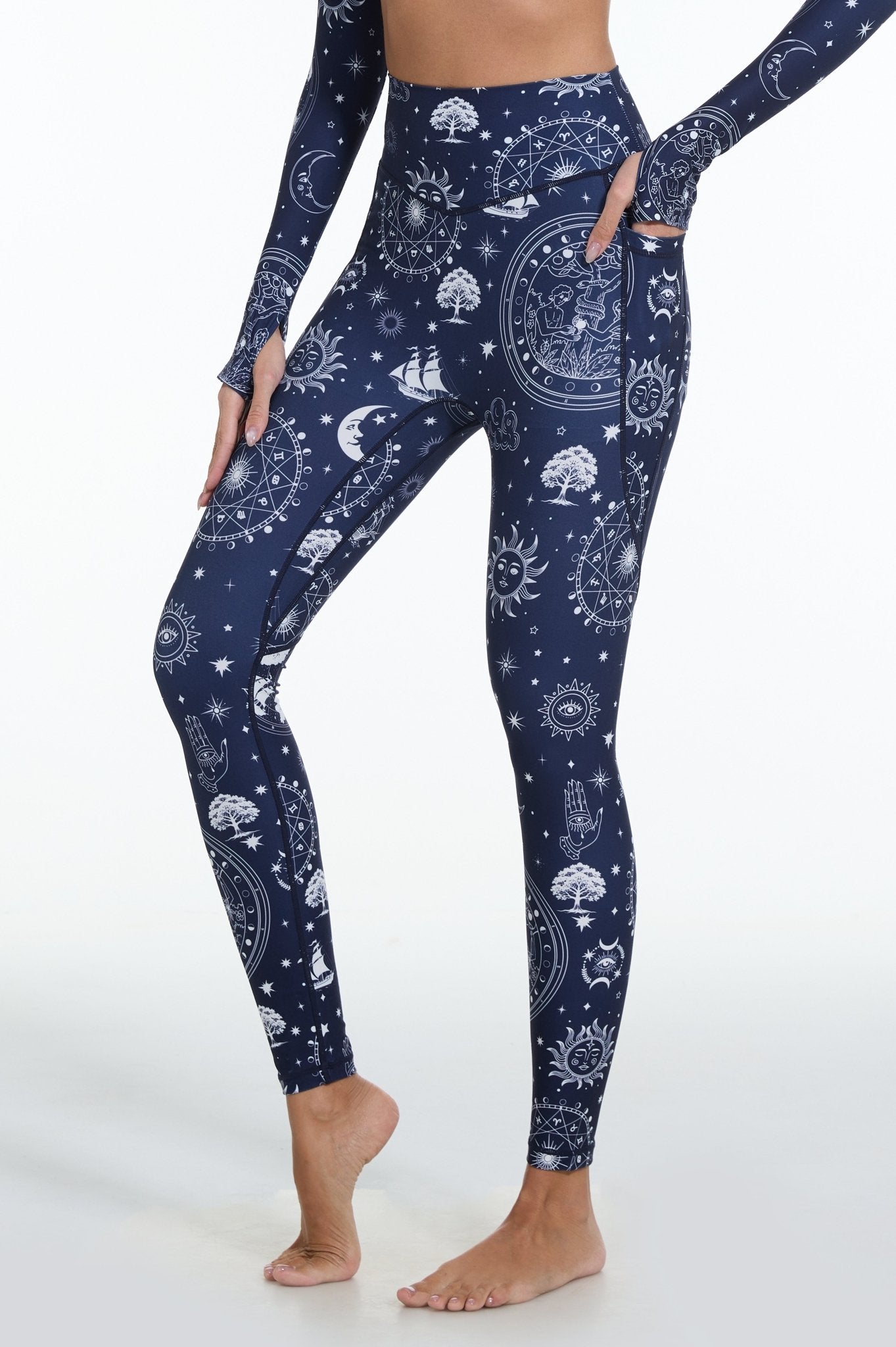 Eternal Odyssey High - waisted Leggings with Pockets - MYSILVERWIND