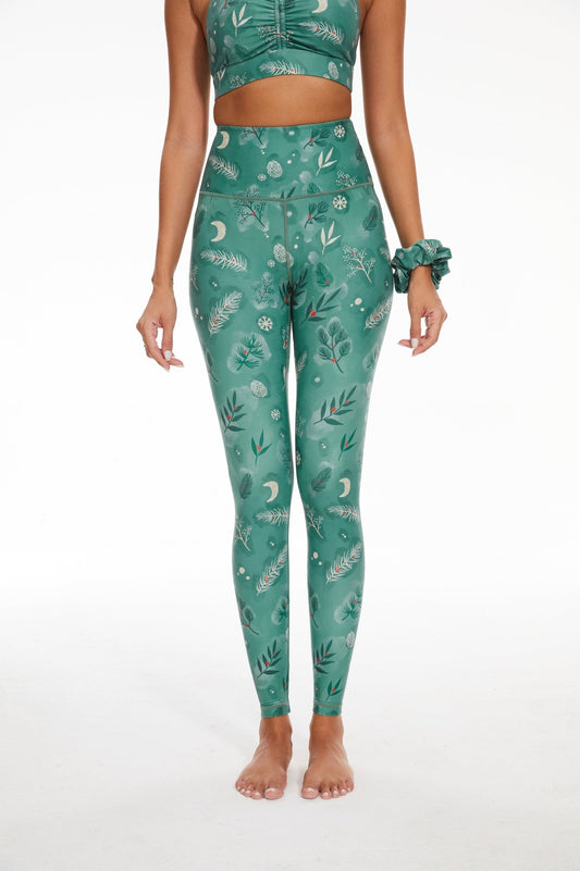 Graceful Pinecone High - waisted Leggings - MYSILVERWIND