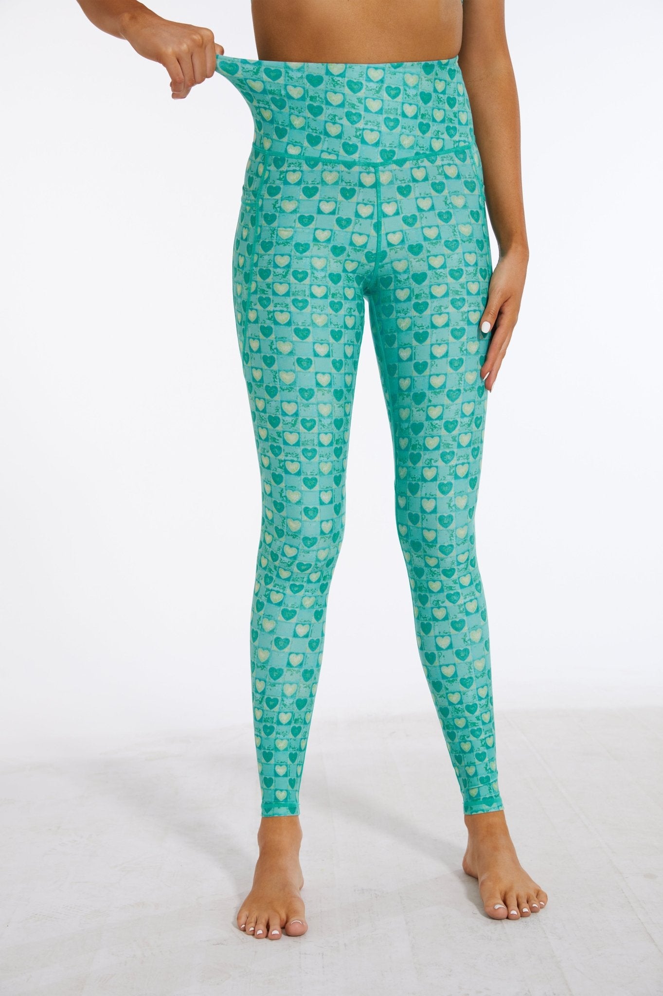 Harmony High - waisted Leggings - Green - MYSILVERWIND