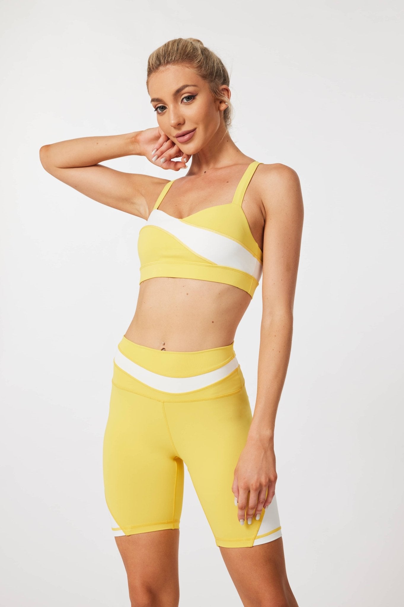 HeyCloud Flow Bike Shorts - Macaroon Yellow - MYSILVERWIND