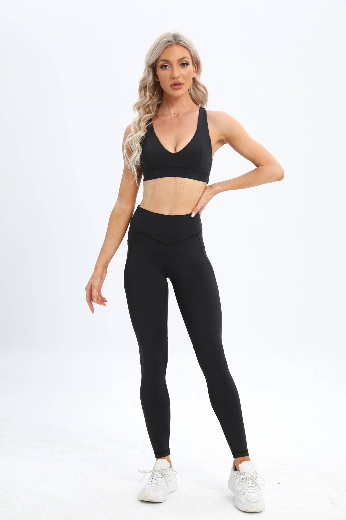 HeyCloud High - waisted Pocket Leggings - Classic Black - MYSILVERWIND