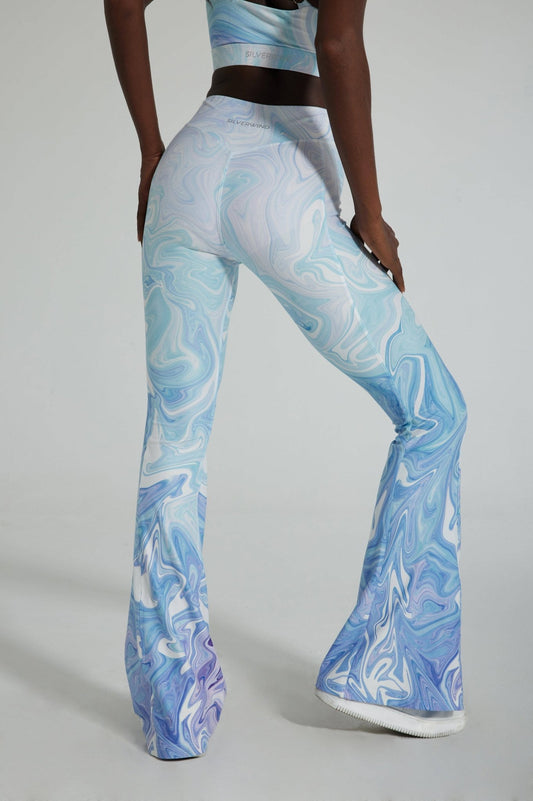 Illusion Flare Leggings - Sky Blue - MYSILVERWIND