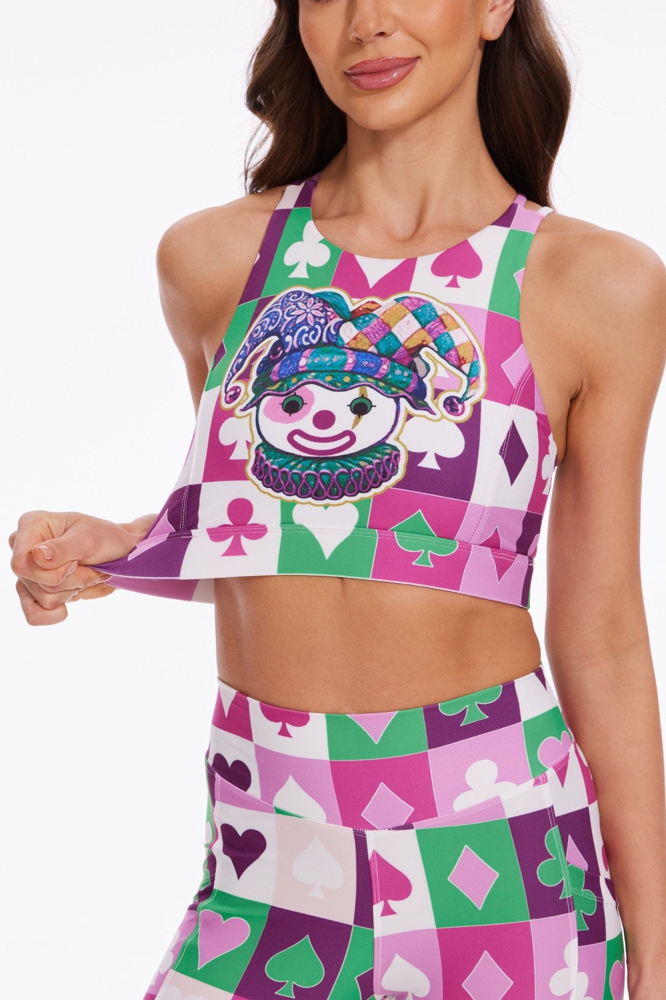 Joyful Clown Round Neck Tank Bra - MYSILVERWIND