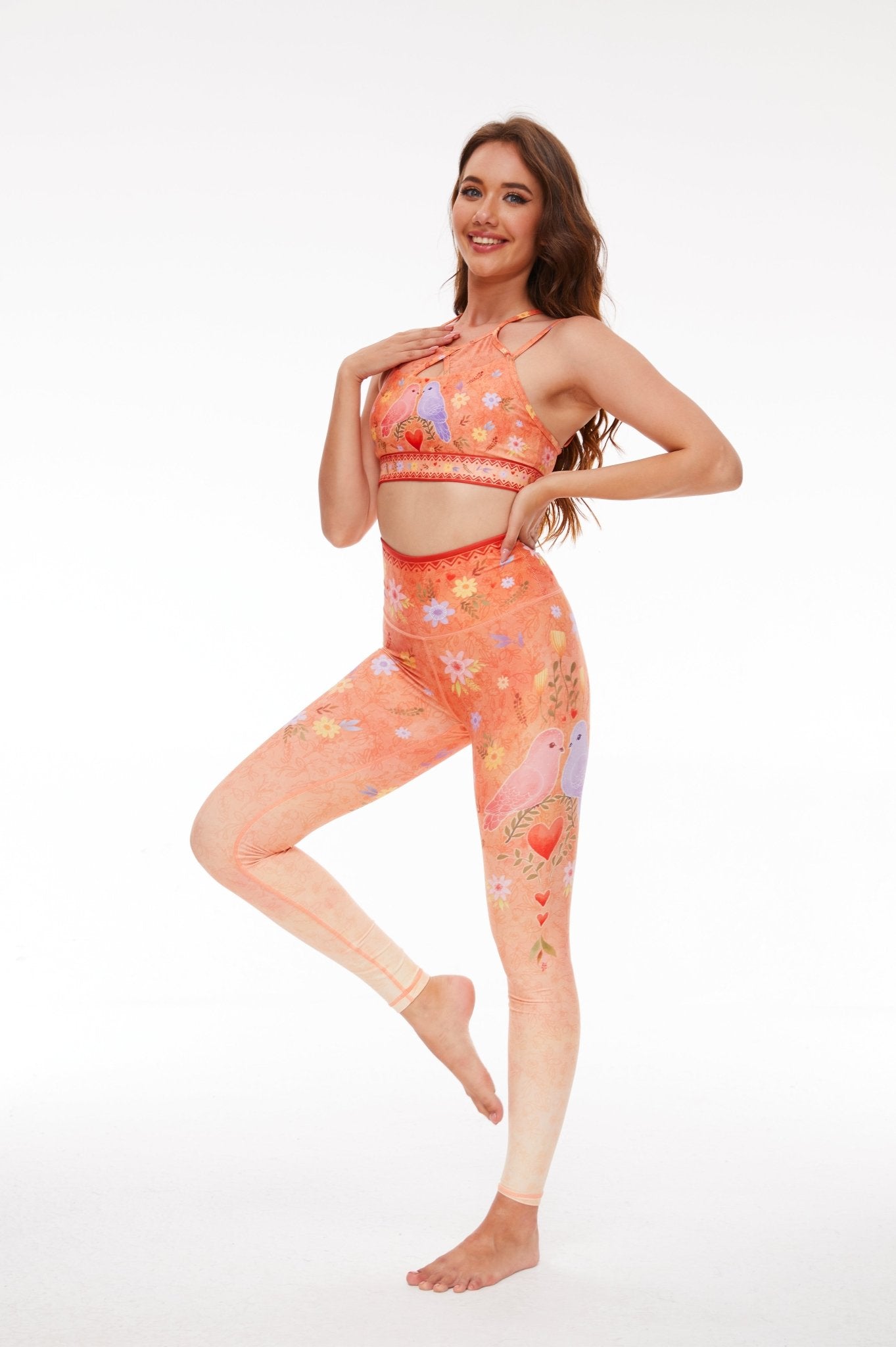 Lovebirds High - waisted Leggings - MYSILVERWIND