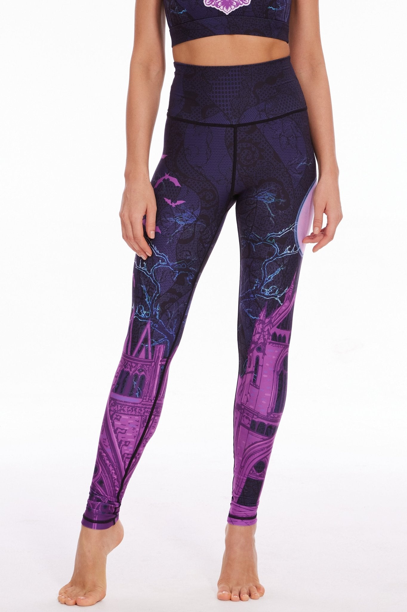 Mystic Castle Night High - waisted Leggings - MYSILVERWIND