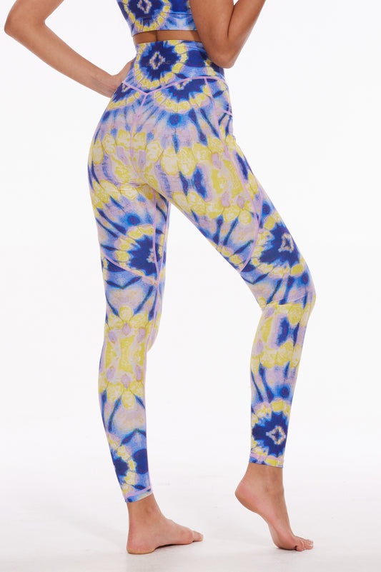 Abstract Dip-Dye High-waisted Leggings-SILVERWIND