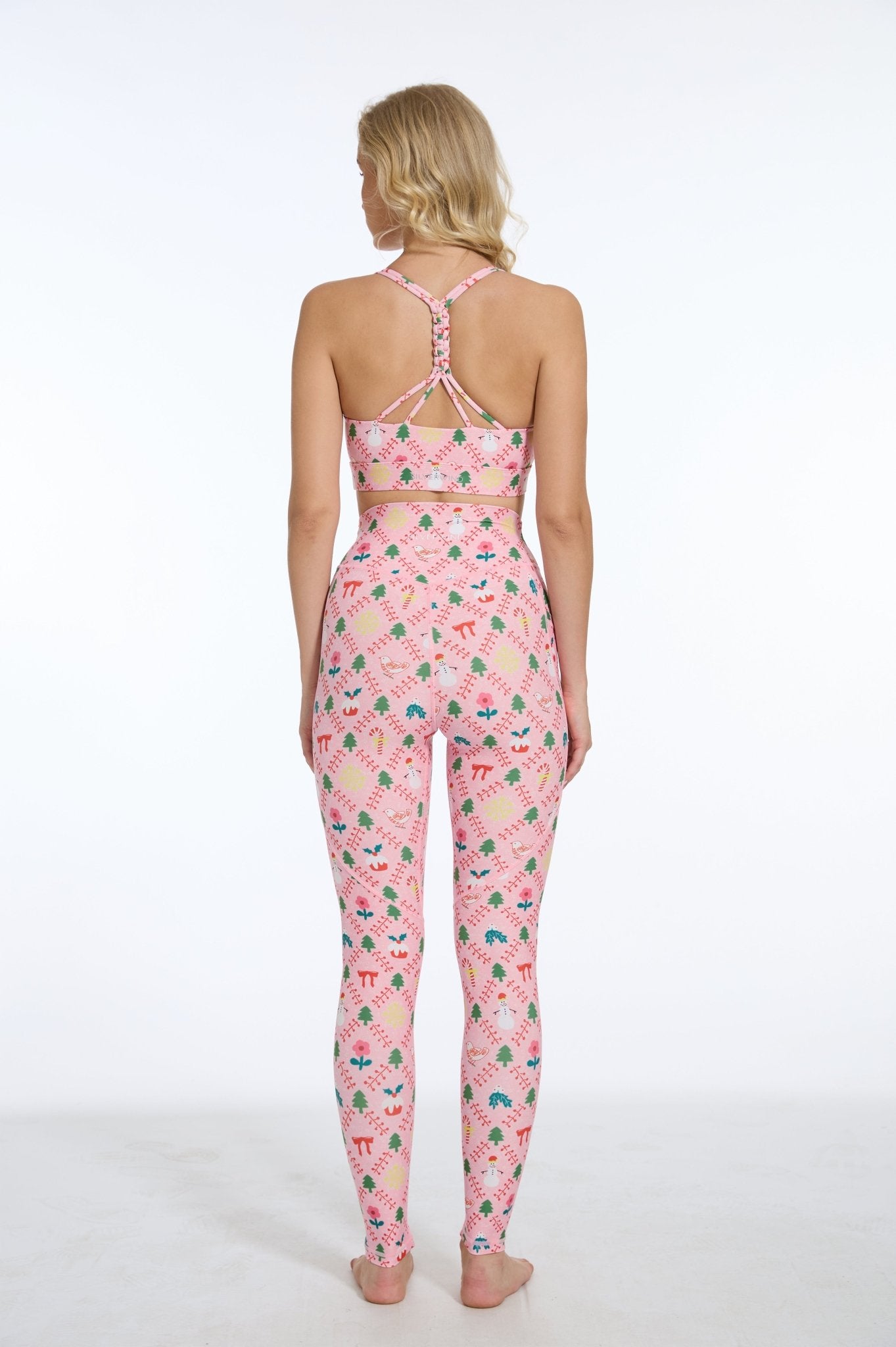 Pinky Cheer High - waisted Leggings with Pockets - MYSILVERWIND