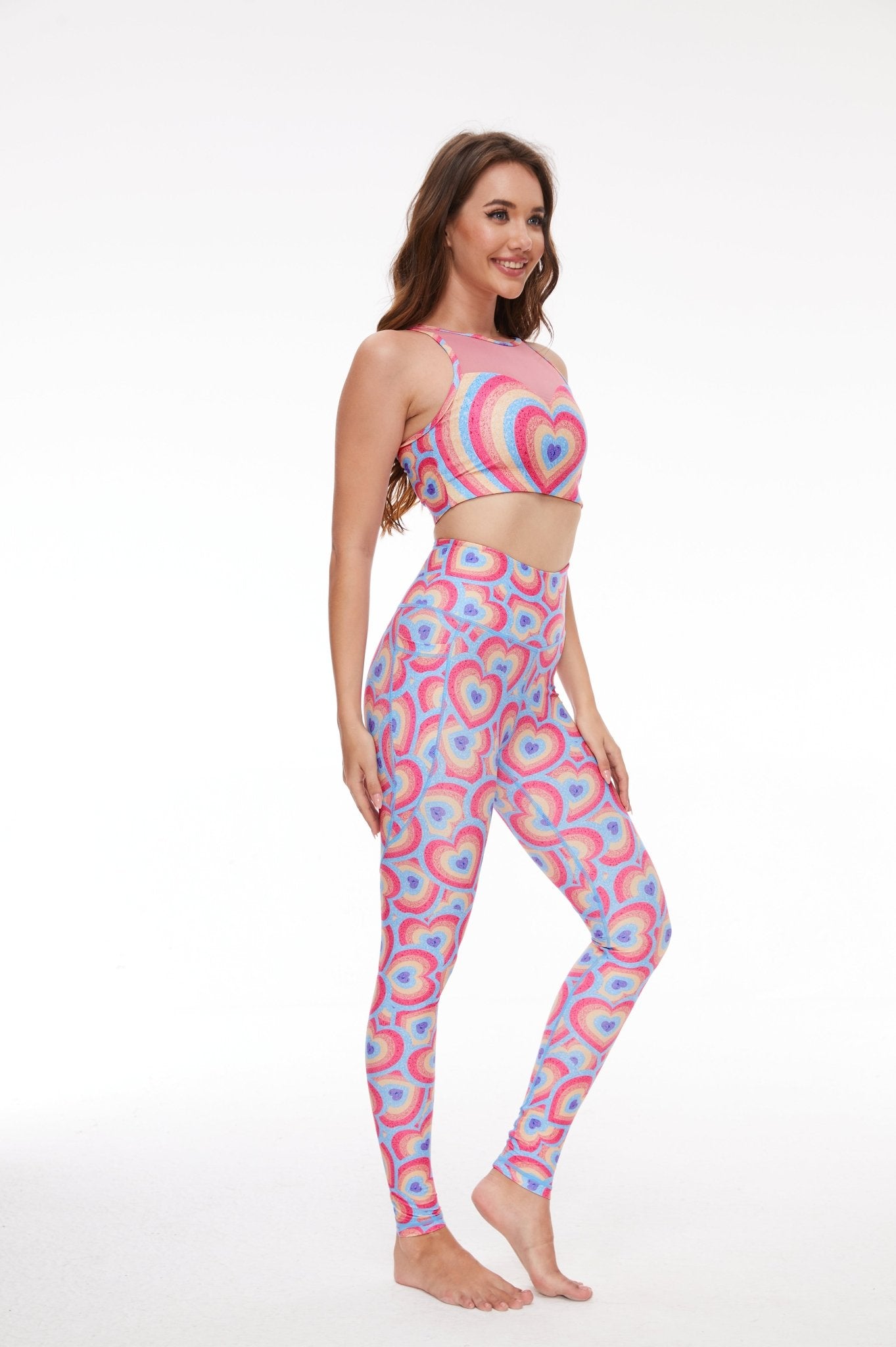 Rainbow Love Colorful High - waisted Leggings - MYSILVERWIND