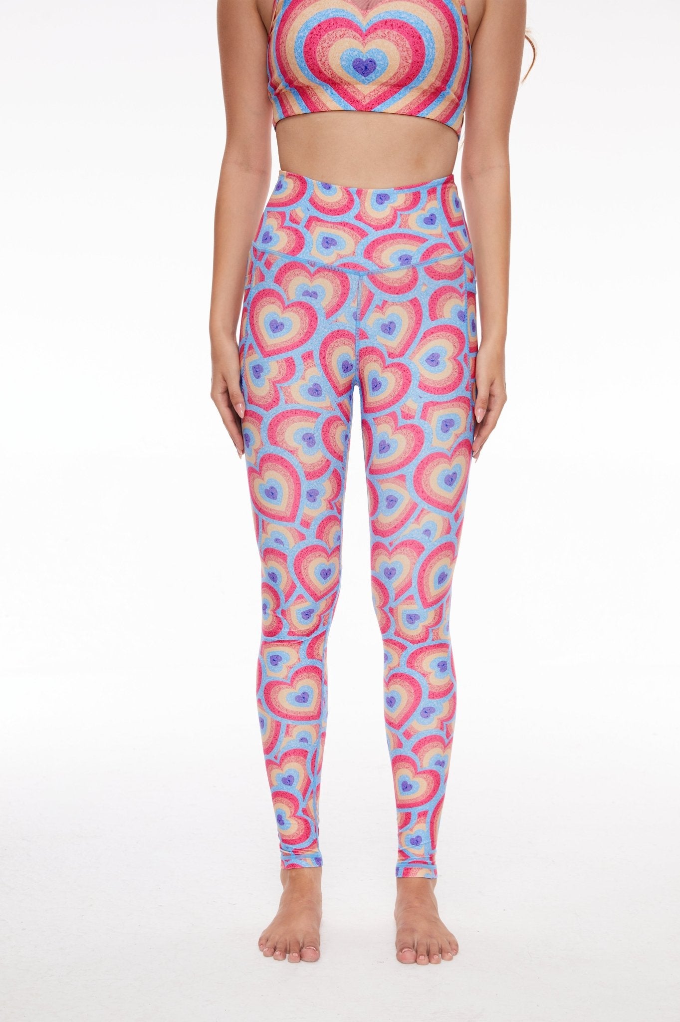 Rainbow Love Colorful High - waisted Leggings - MYSILVERWIND