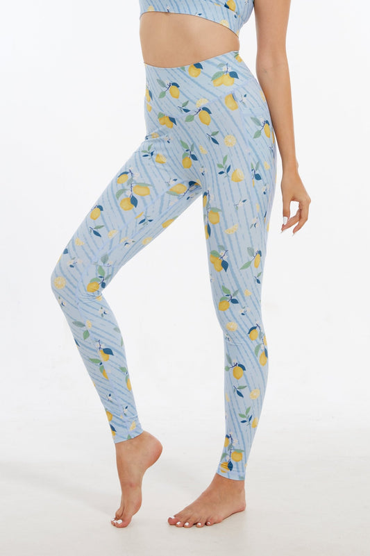 Refreshing Lemon High - waisted Leggings - MYSILVERWIND