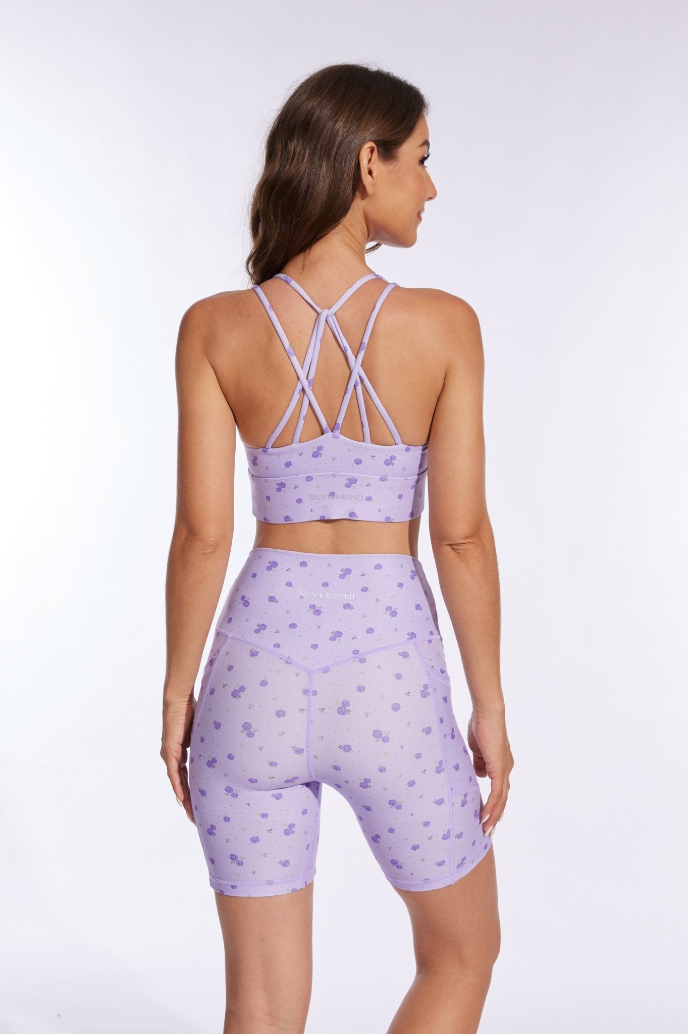 Romantic Purple Rose Sports Bra - MYSILVERWIND