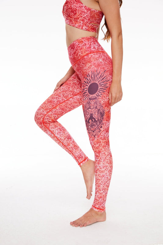 Rose High - waisted Leggings - MYSILVERWIND