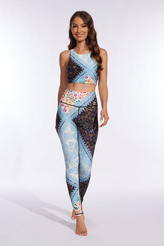 Serene Floral Patchwork set (Bra + Leggings) - MYSILVERWIND