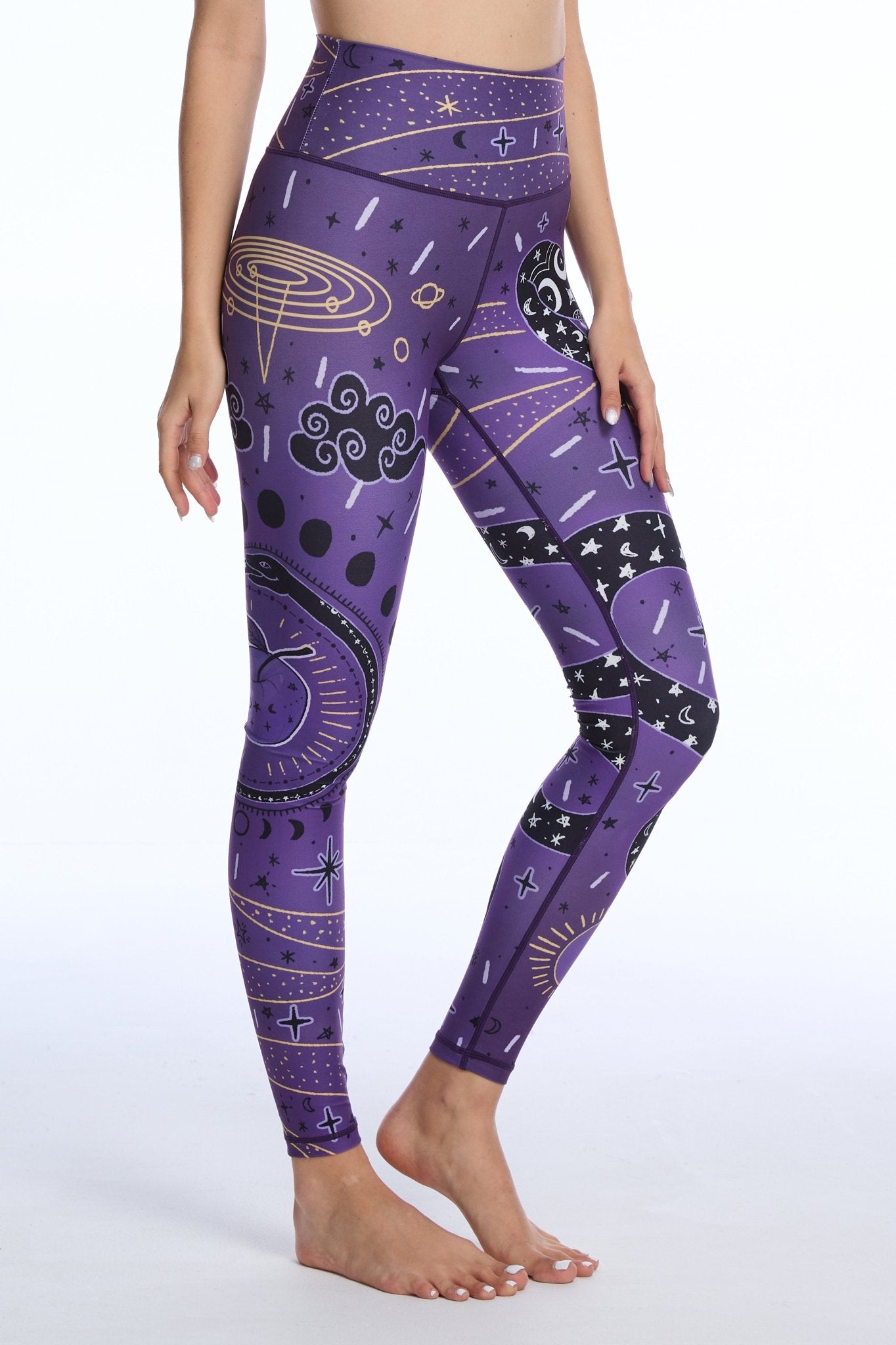 Serpent Cosmos High - Waisted Leggings - MYSILVERWIND