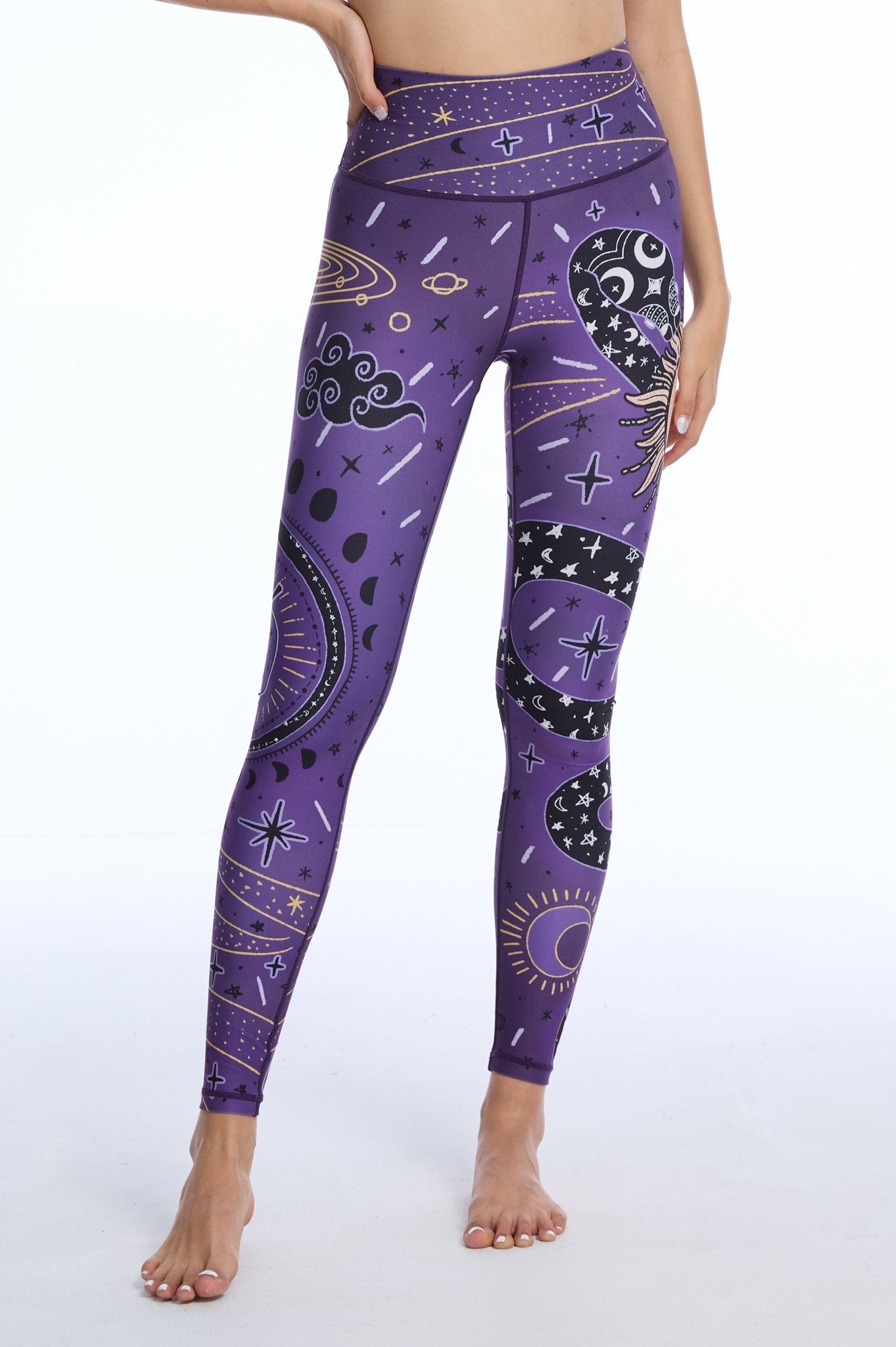 Serpent Cosmos High - Waisted Leggings - MYSILVERWIND