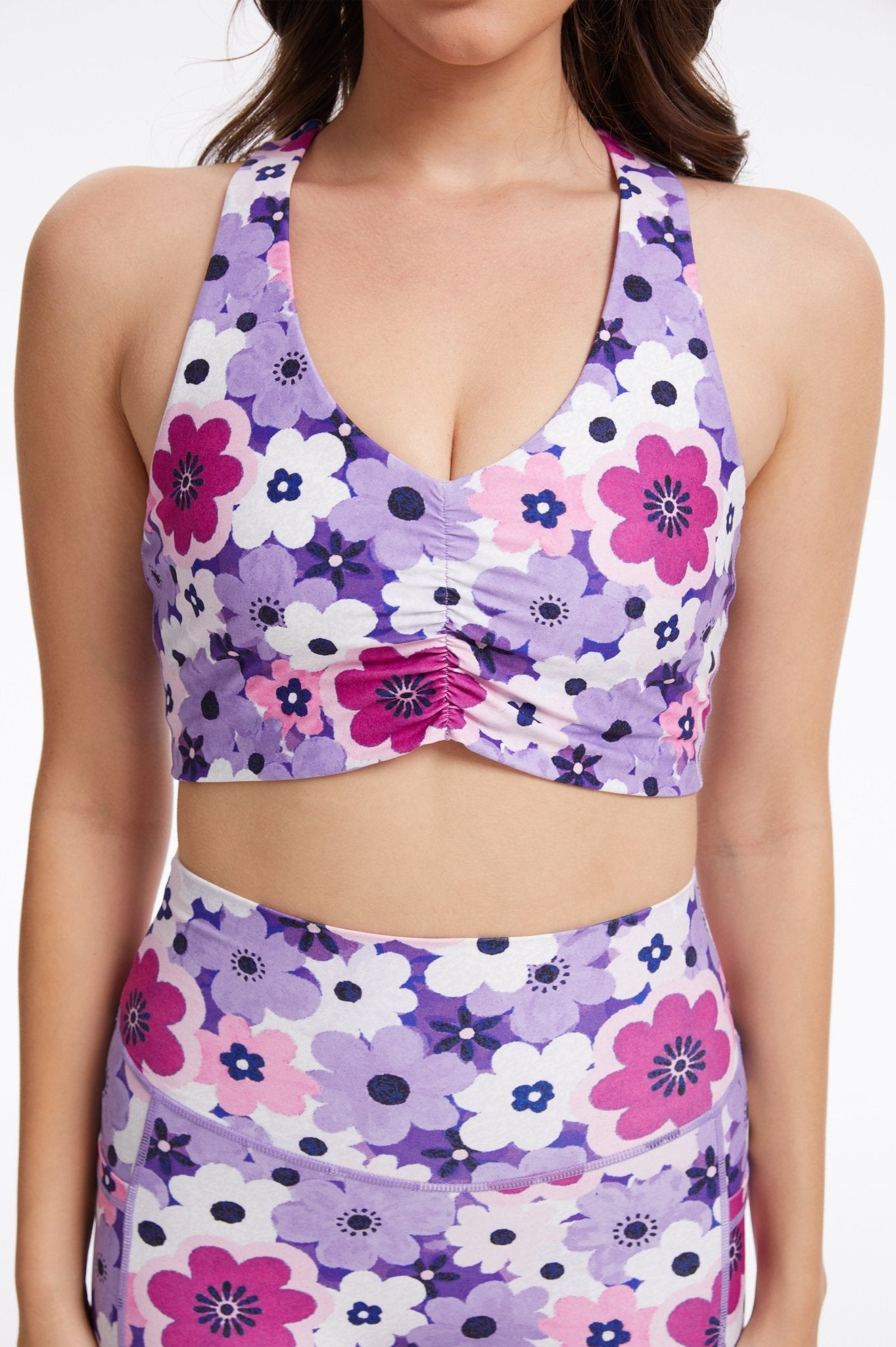 Sweet Blossom Racerback Sports Bra - MYSILVERWIND